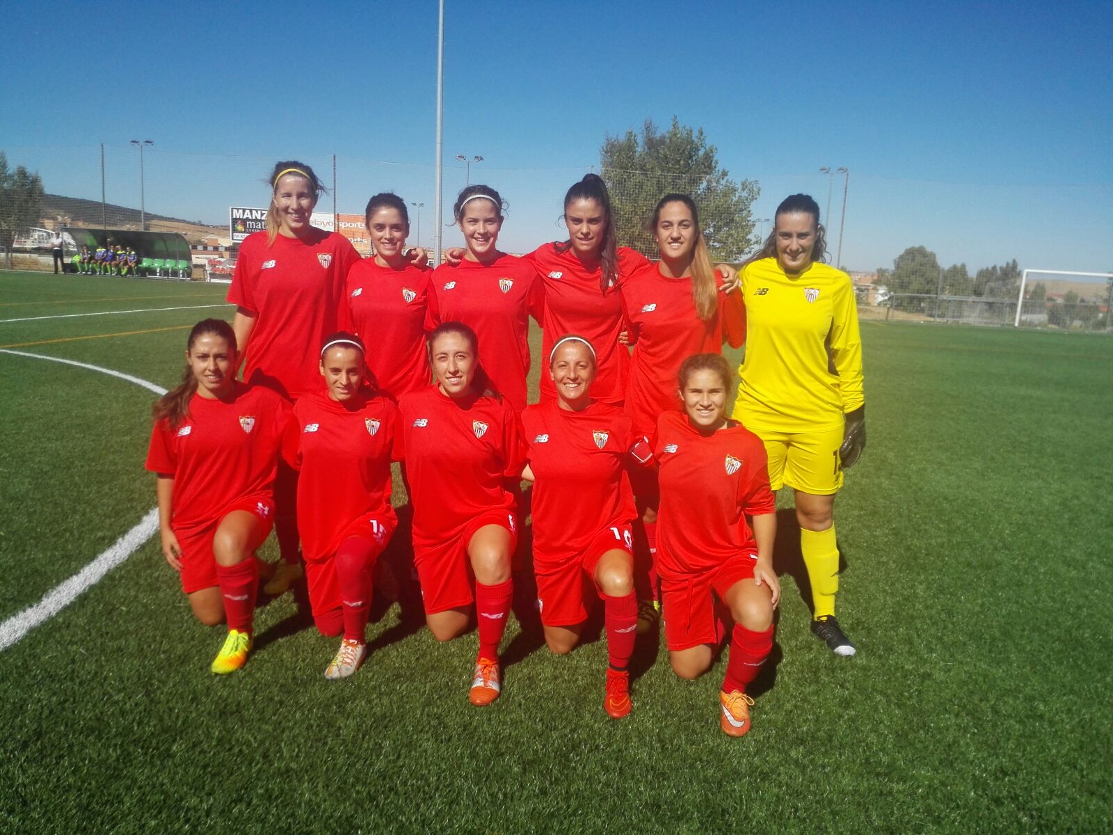 Once inicial del Sevilla Femenino ante el CFF Cáceres