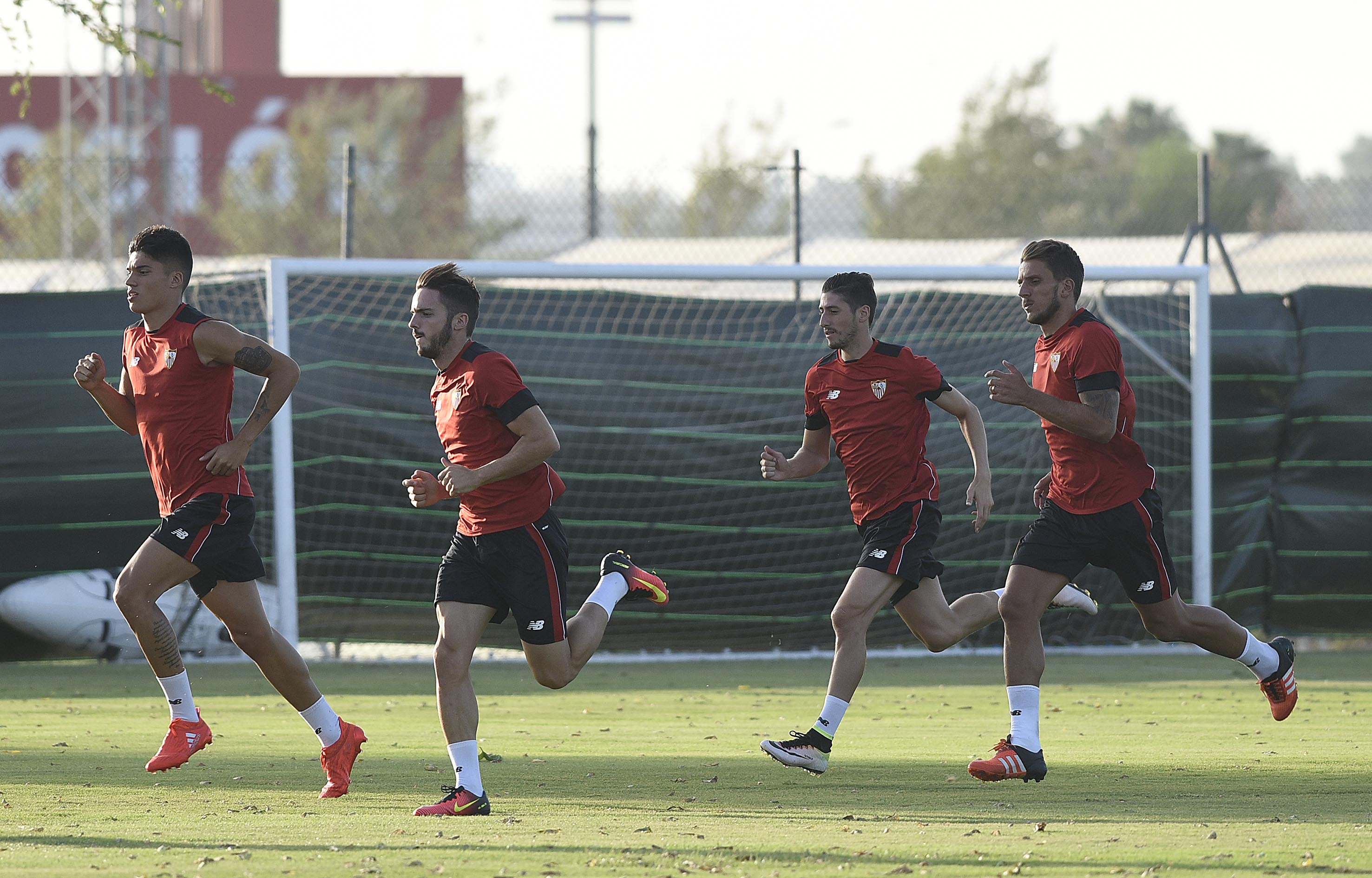 Imagen del entrenamiento del Sevilla FC del 7 de septiembre