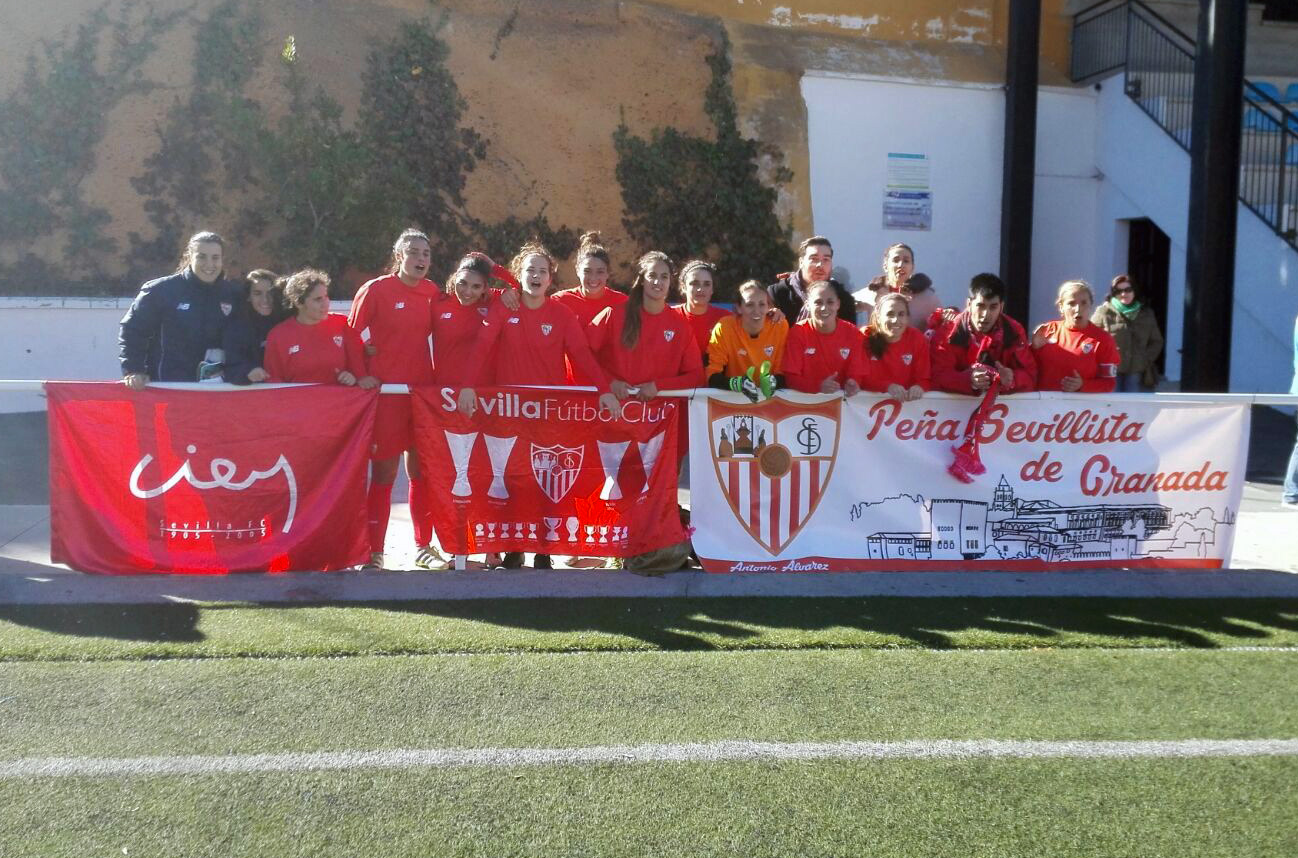 El Sevilla FC Femenino con la PS de Granada