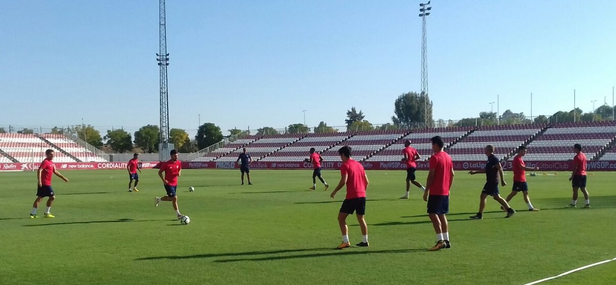 Sevilla FC training this Monday