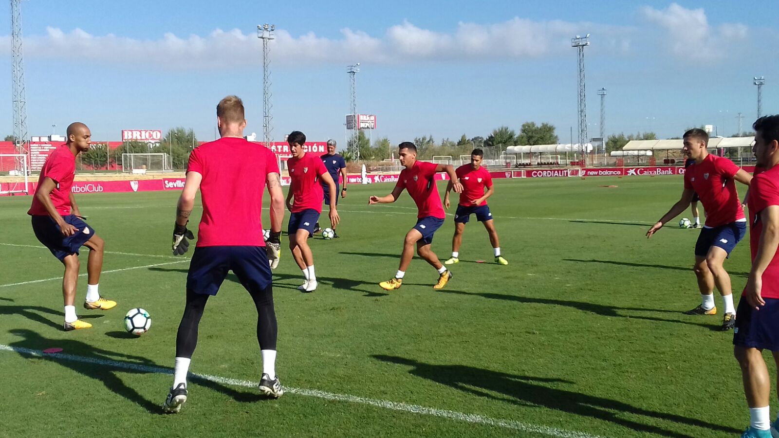 Sevilla FC training in the Sports Village