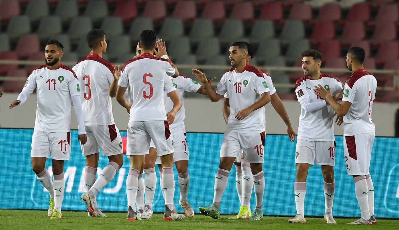Marruecos celebra un gol ante Sudán