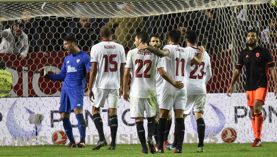 Sevilla FC beat Valencia in the reverse fixture in November