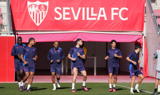 Sevilla FC training at the Ciudad Deportiva 