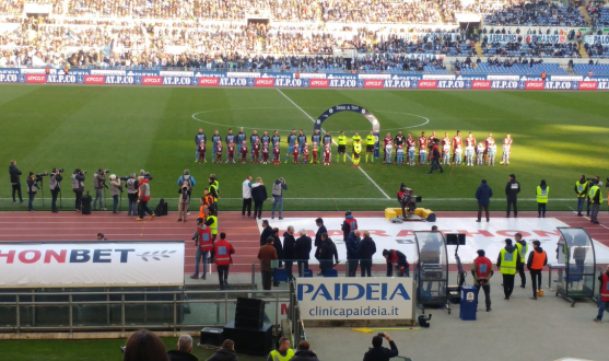 Momentos previos al inicio del Lazio-Torino