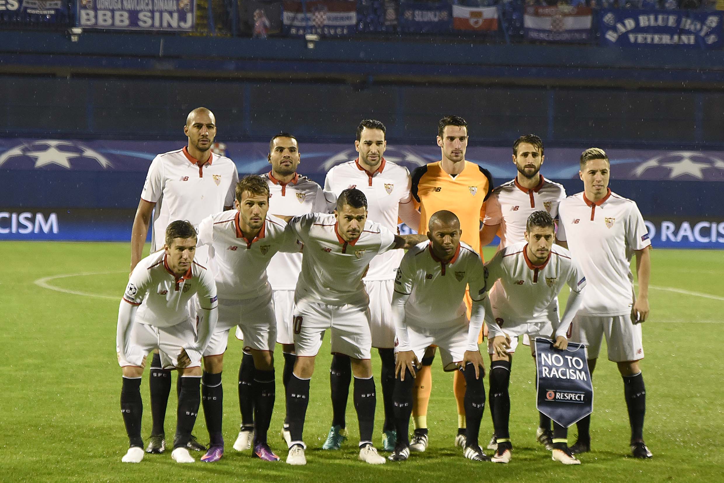 Once del titular del Sevilla FC ante el Dinamo de Zagreb