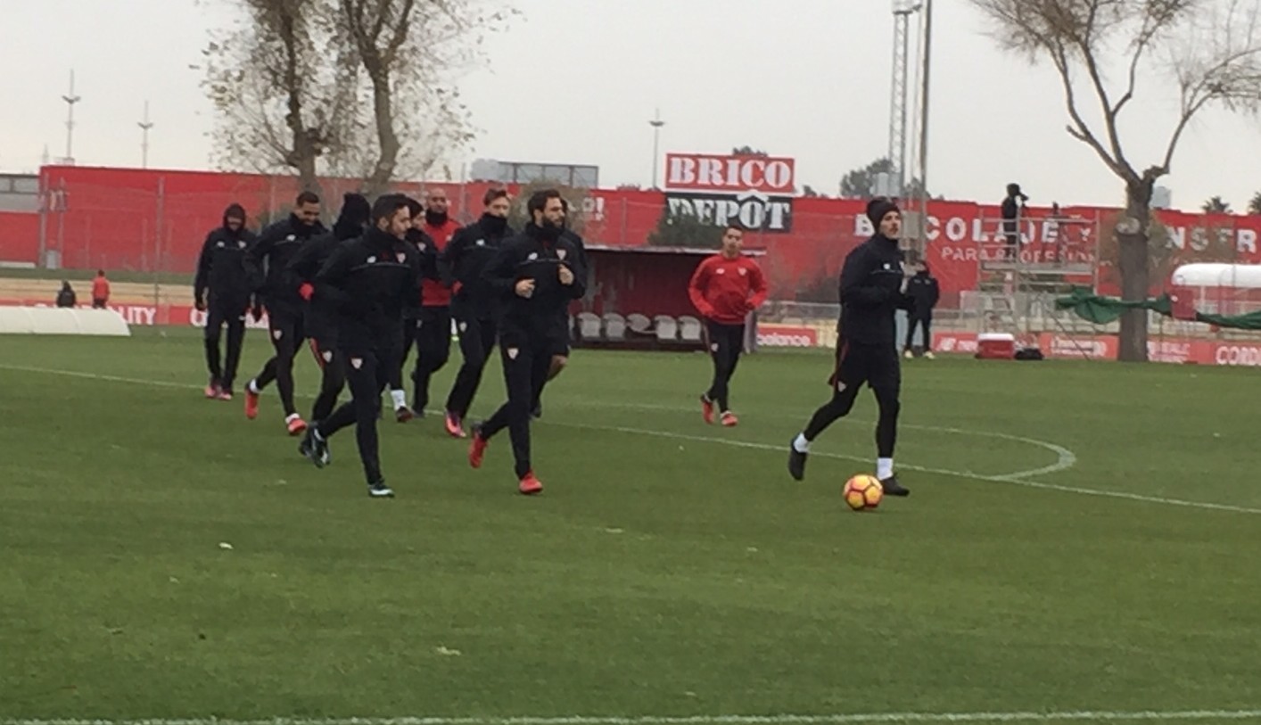 Entrenamiento del Sevilla FC el 19 de enero