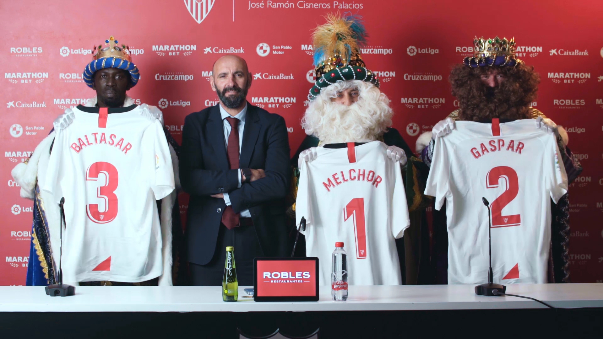 Monchi with his Christmas signings