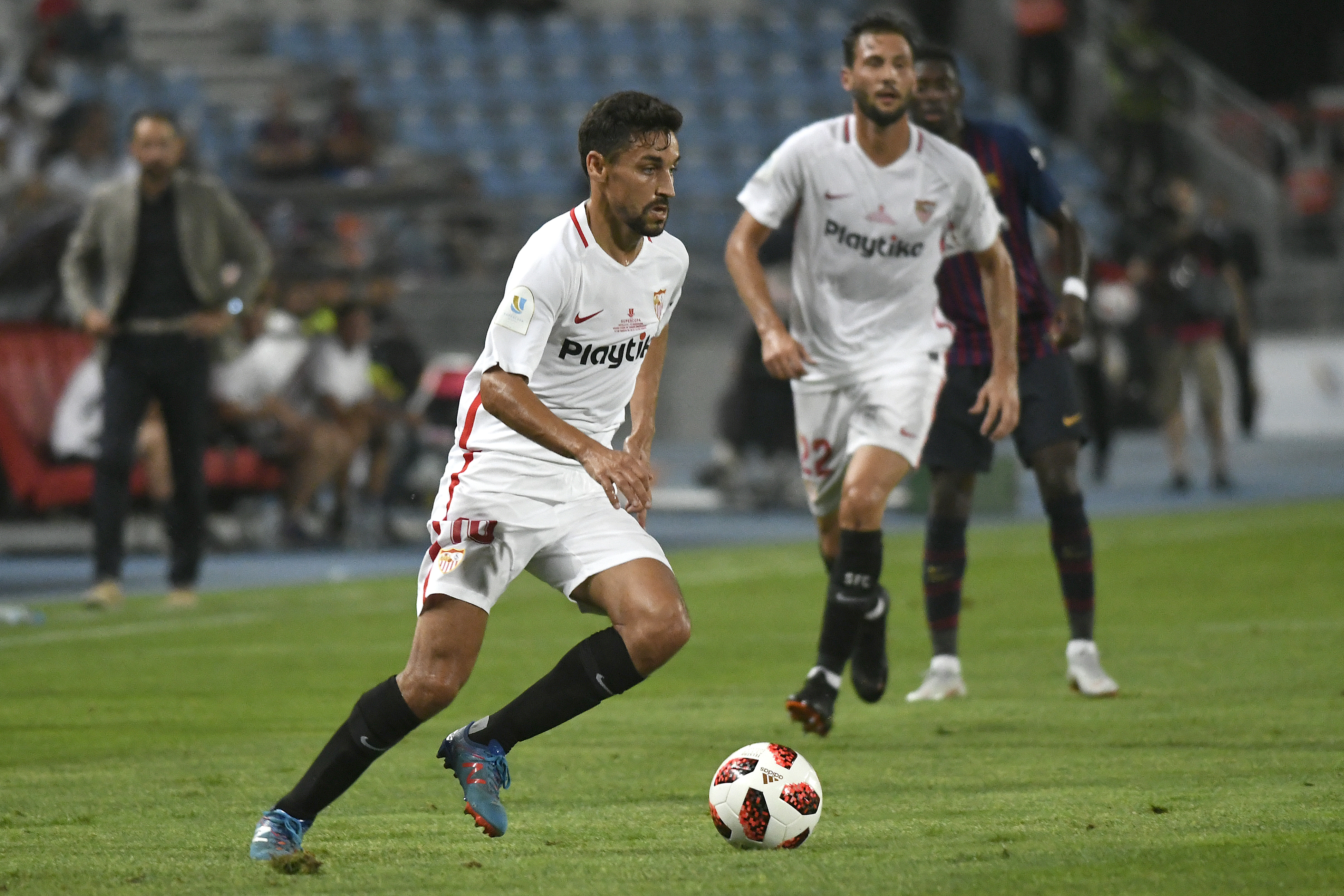 Navas in a match with Sevilla