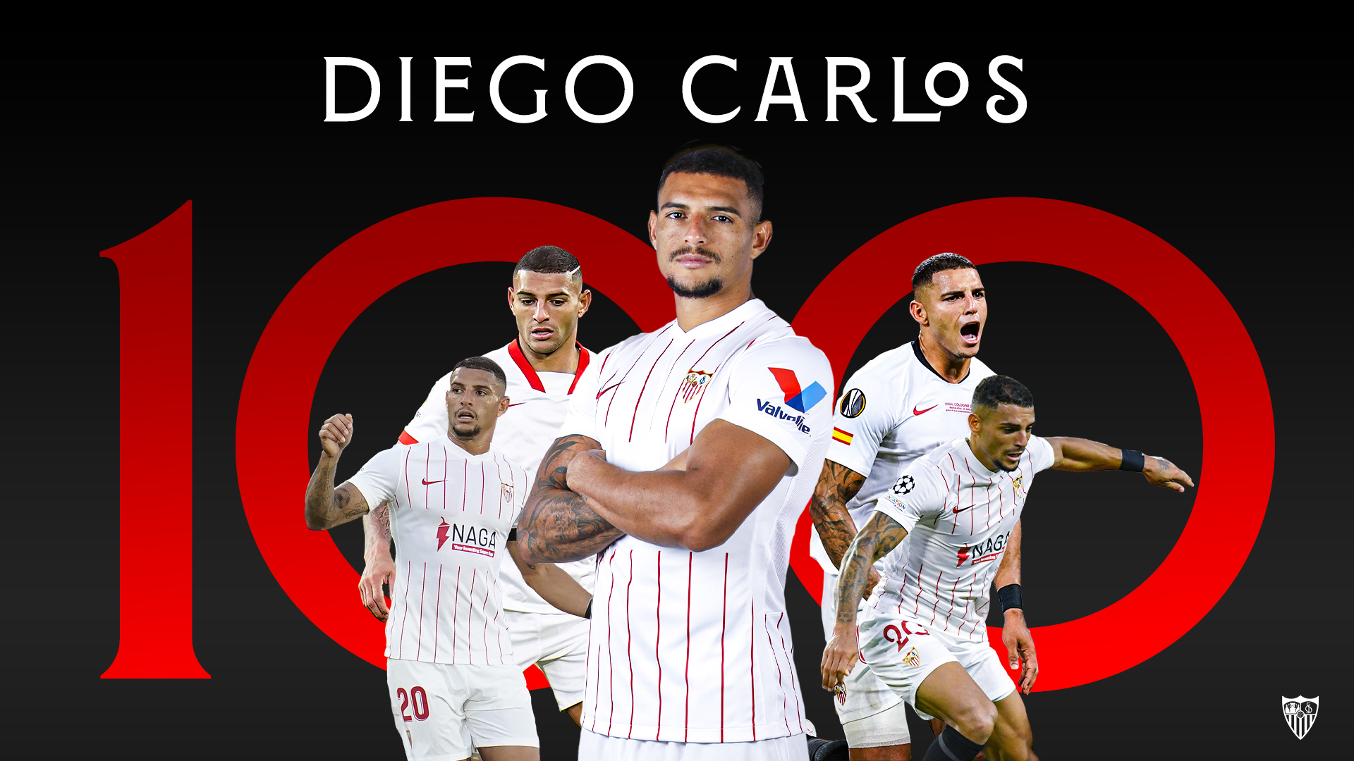 Diego Carlos reaches 100 games for Sevilla 