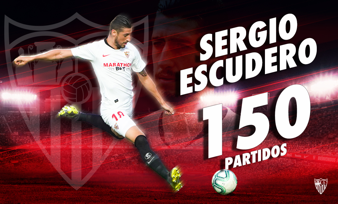 Escudero alcanza los 150 partidos como jugador del Sevilla FC