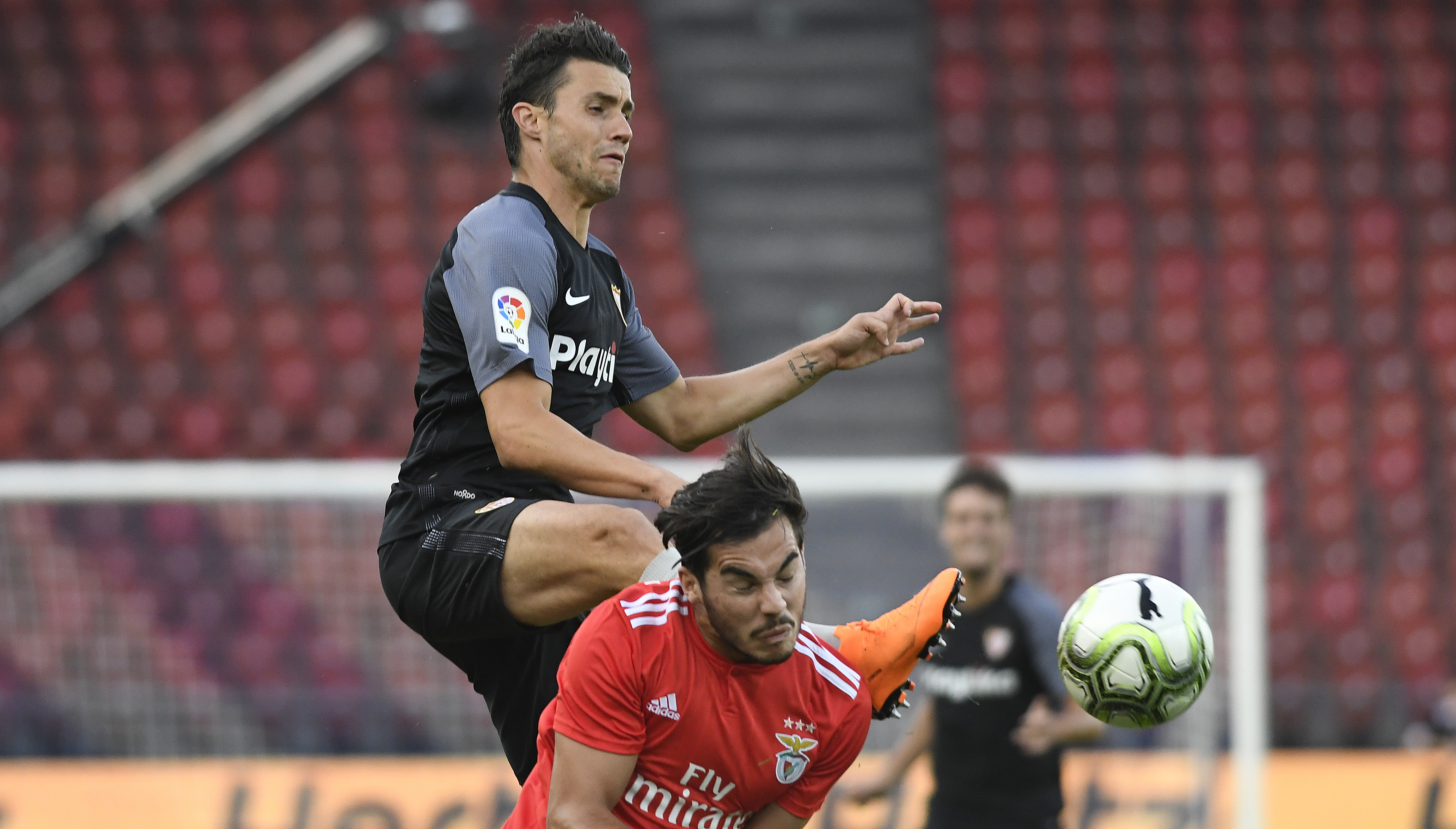 Corchia in a friendly against Benfica