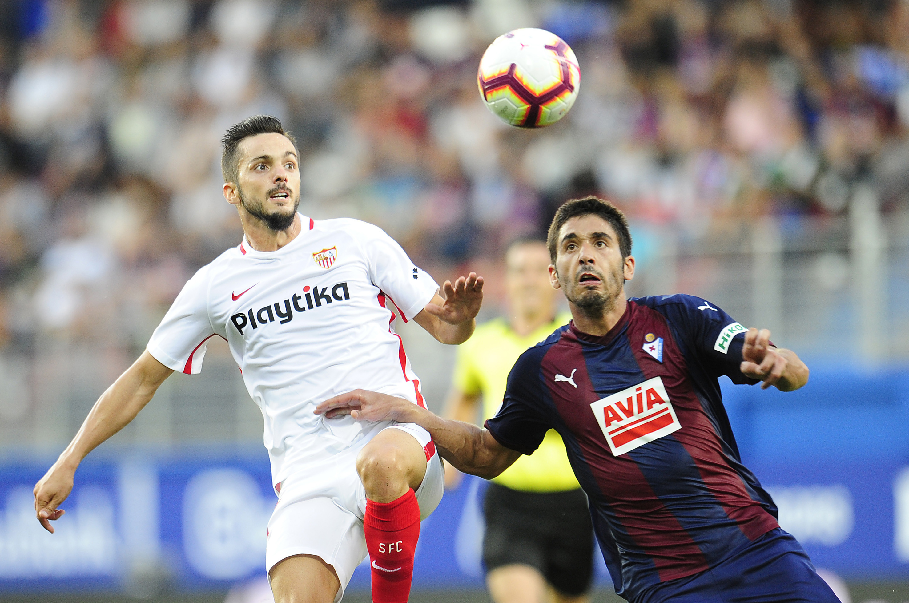 Sarabia of Sevilla FC against SD Eibar