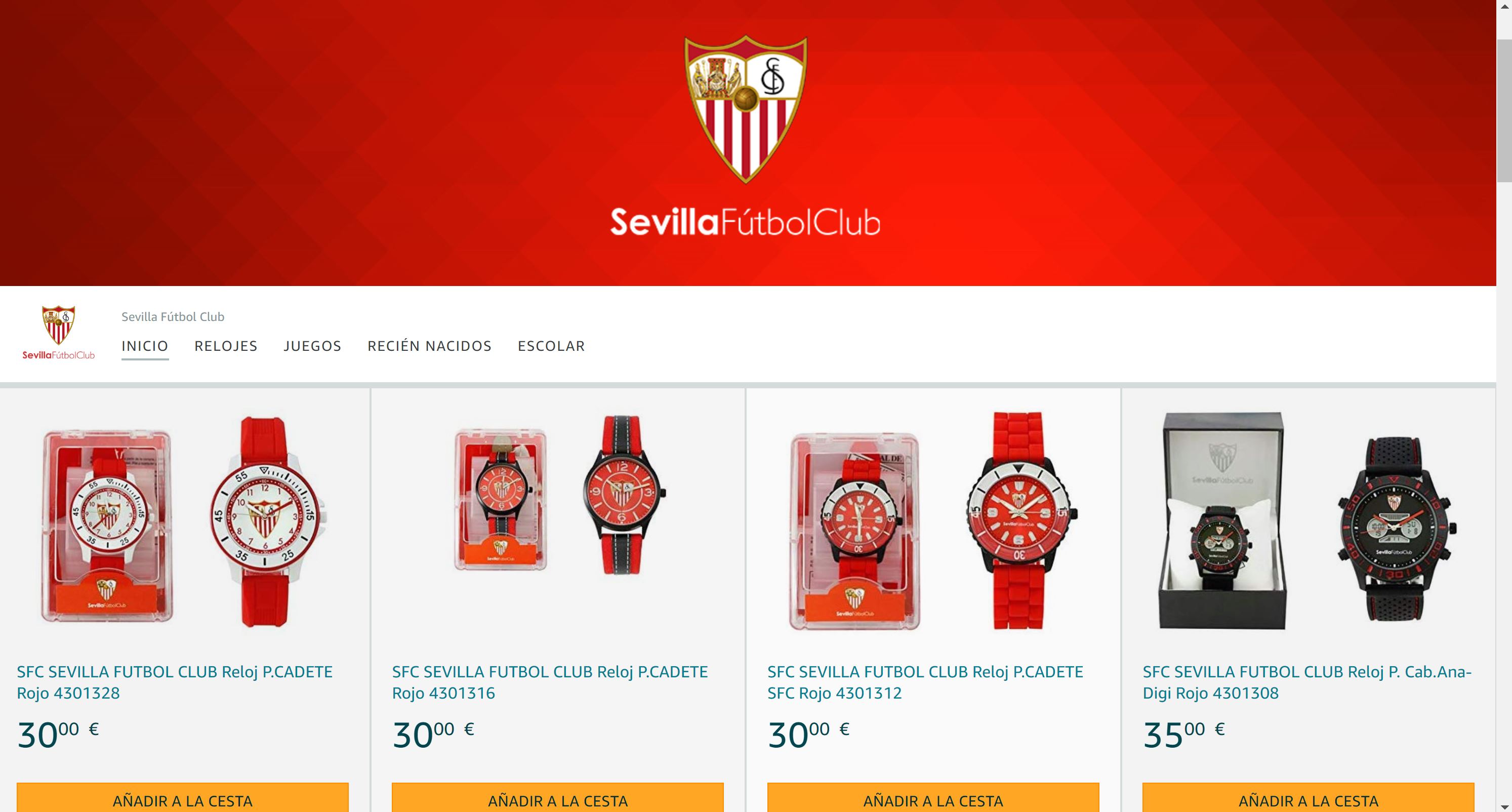 Sevilla FC's Amazon store