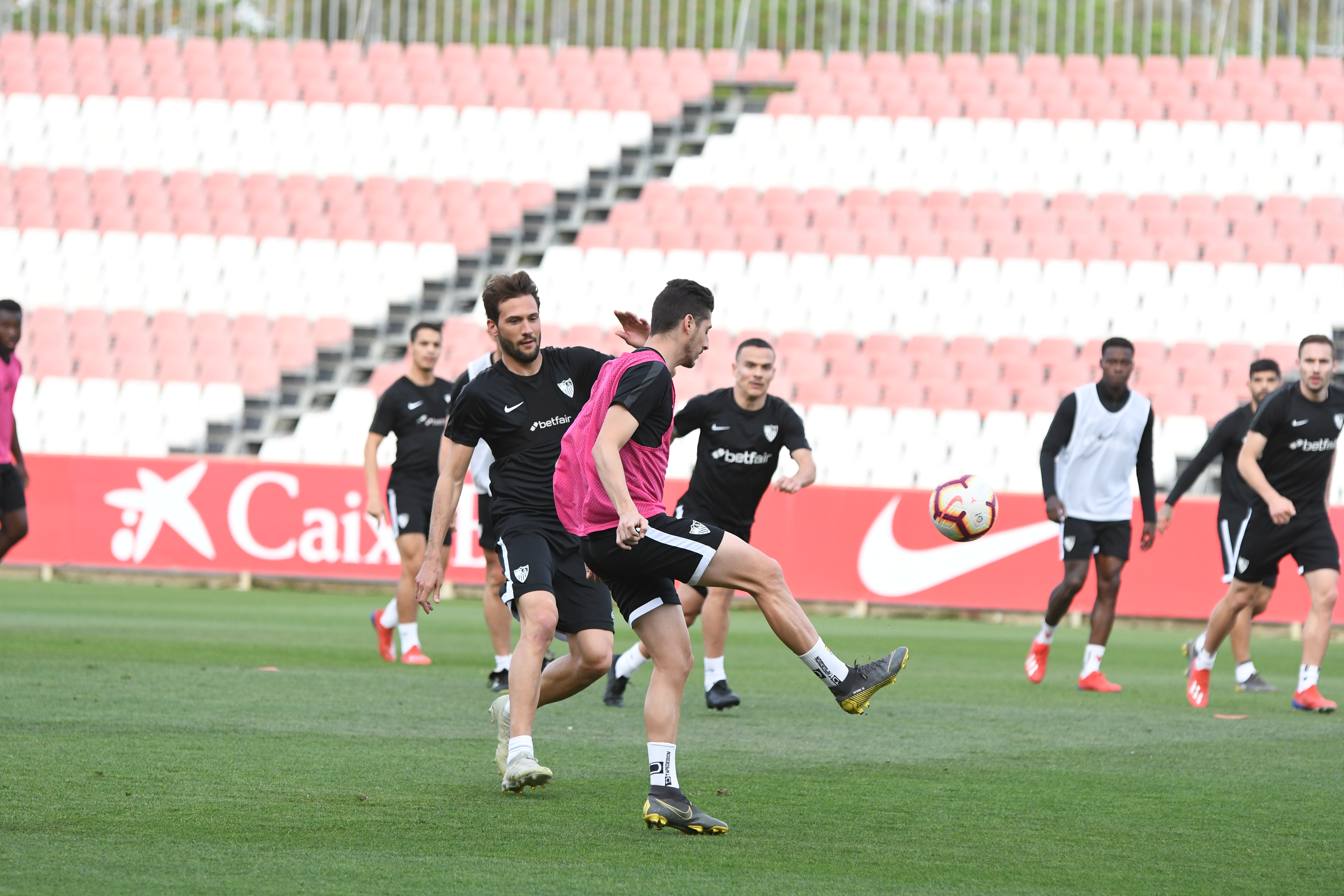 Entrenamiento del Sevilla FC el 26 de marzo