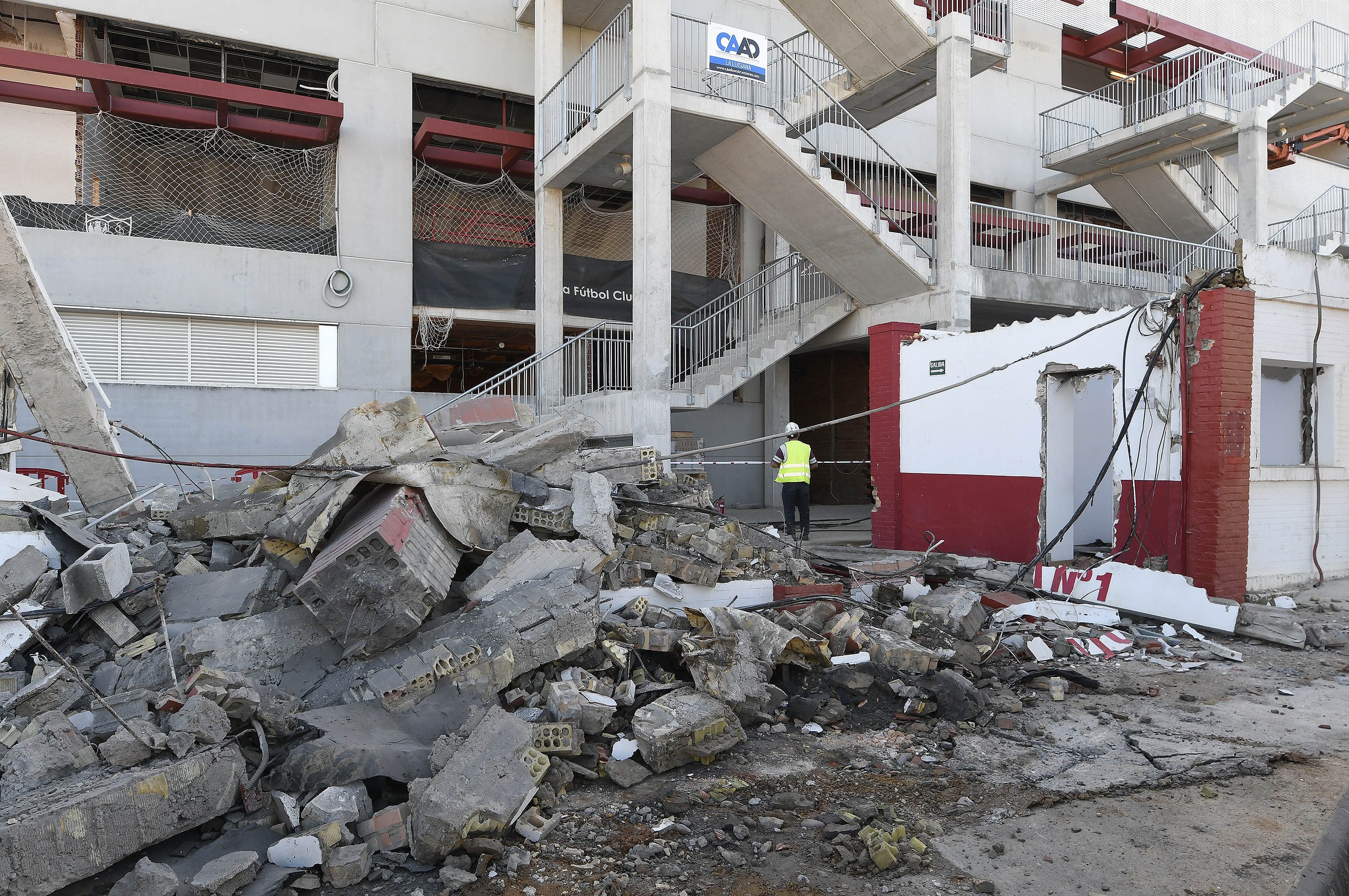 Partial demolition of the youth teams' dressing rooms in the Ciudad Deportiva