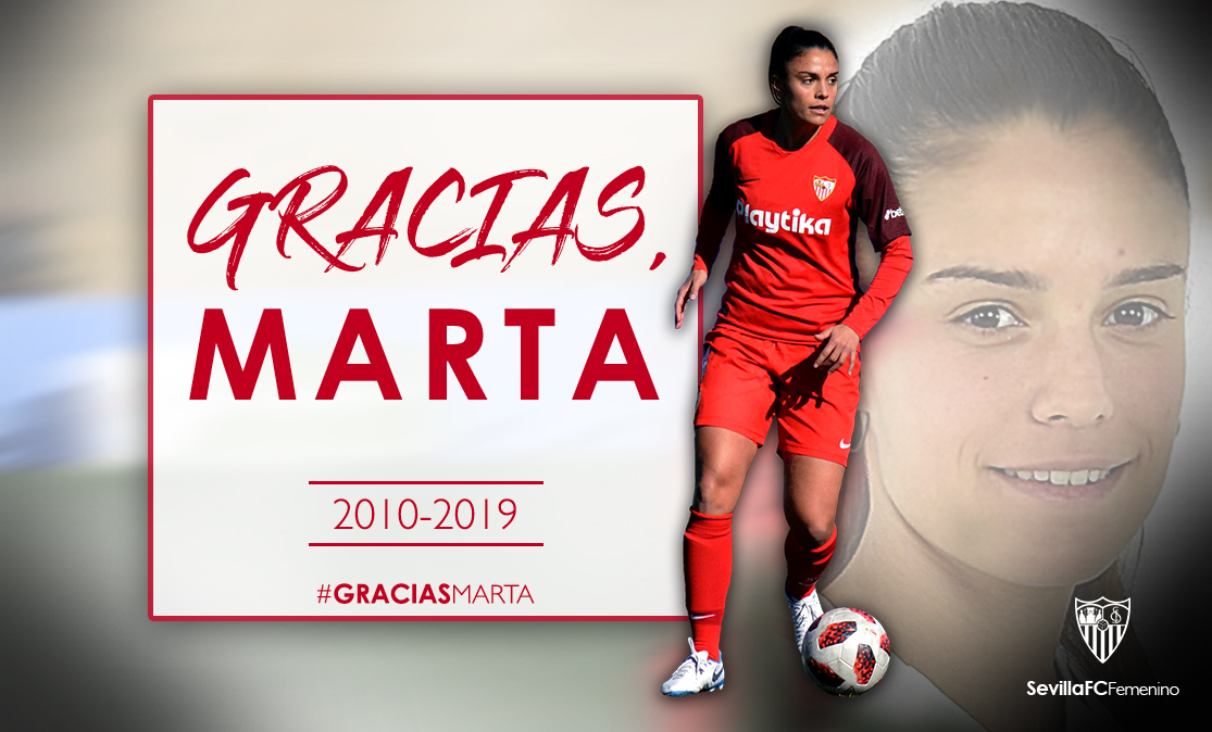 Marta Carrasco, capitana del primer equipo femenino del Sevilla FC, se despide del club tras 9 temporadas mediante una carta