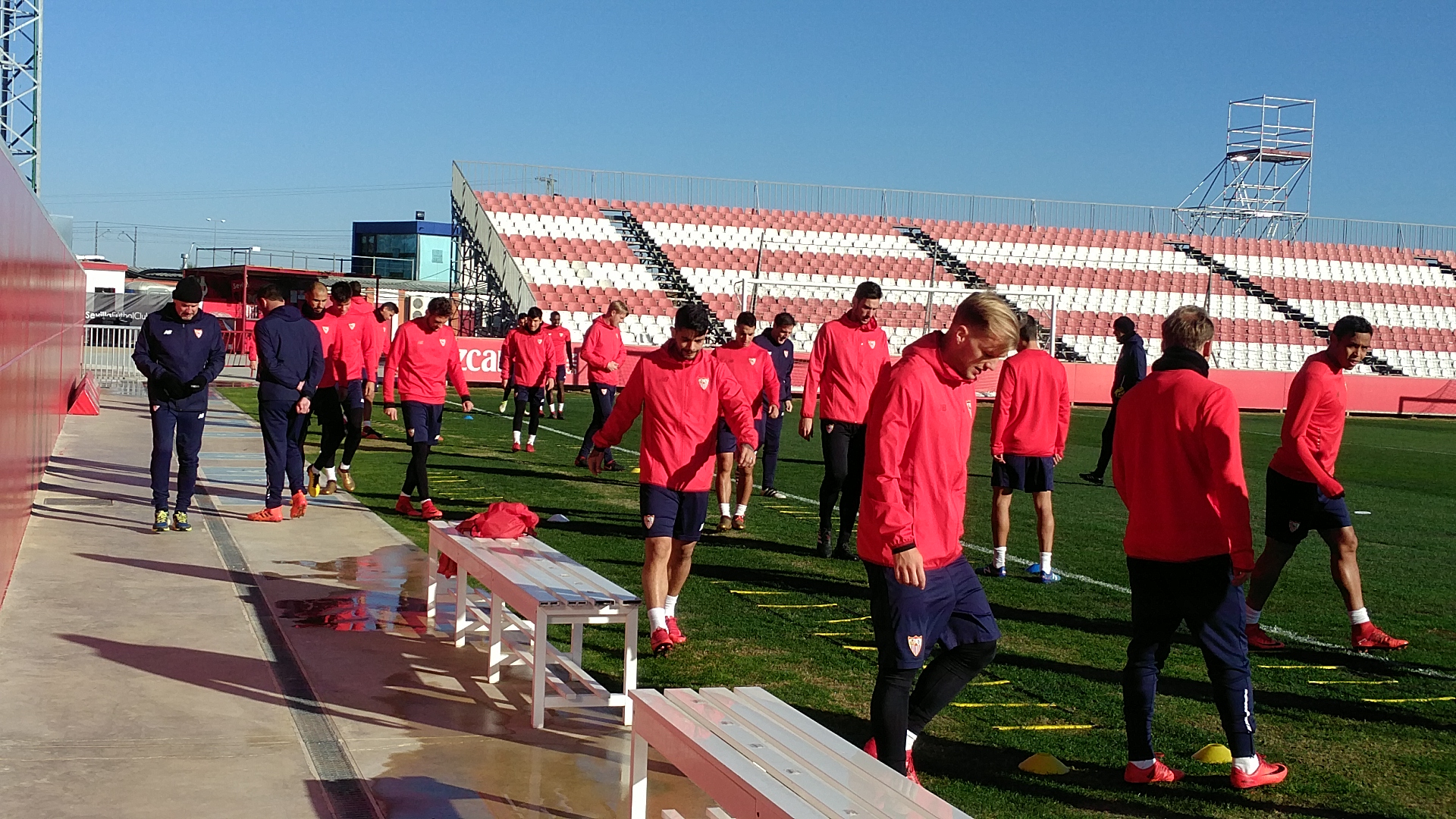Entrenamiento del 18 de diciembre del Sevilla FC