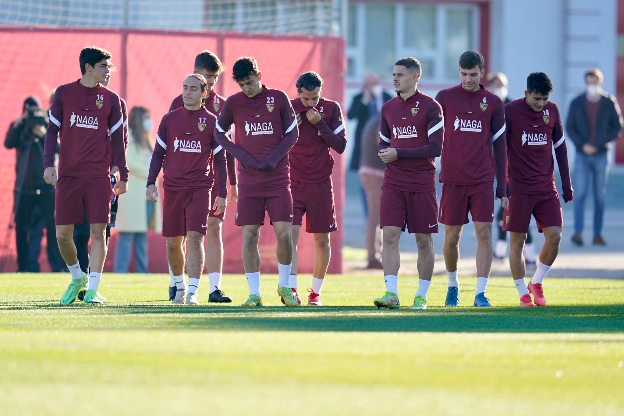 Sevilla FC trained with focus of the cup 