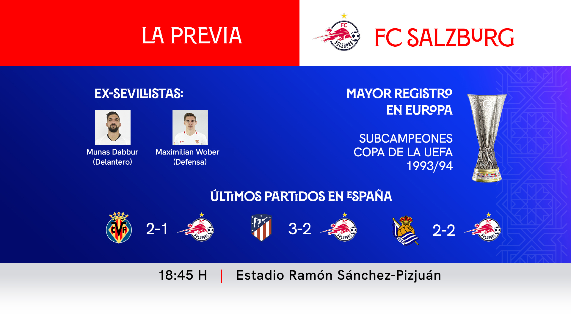 Previa del encuentro entre el Sevilla FC y el FC Salzburg