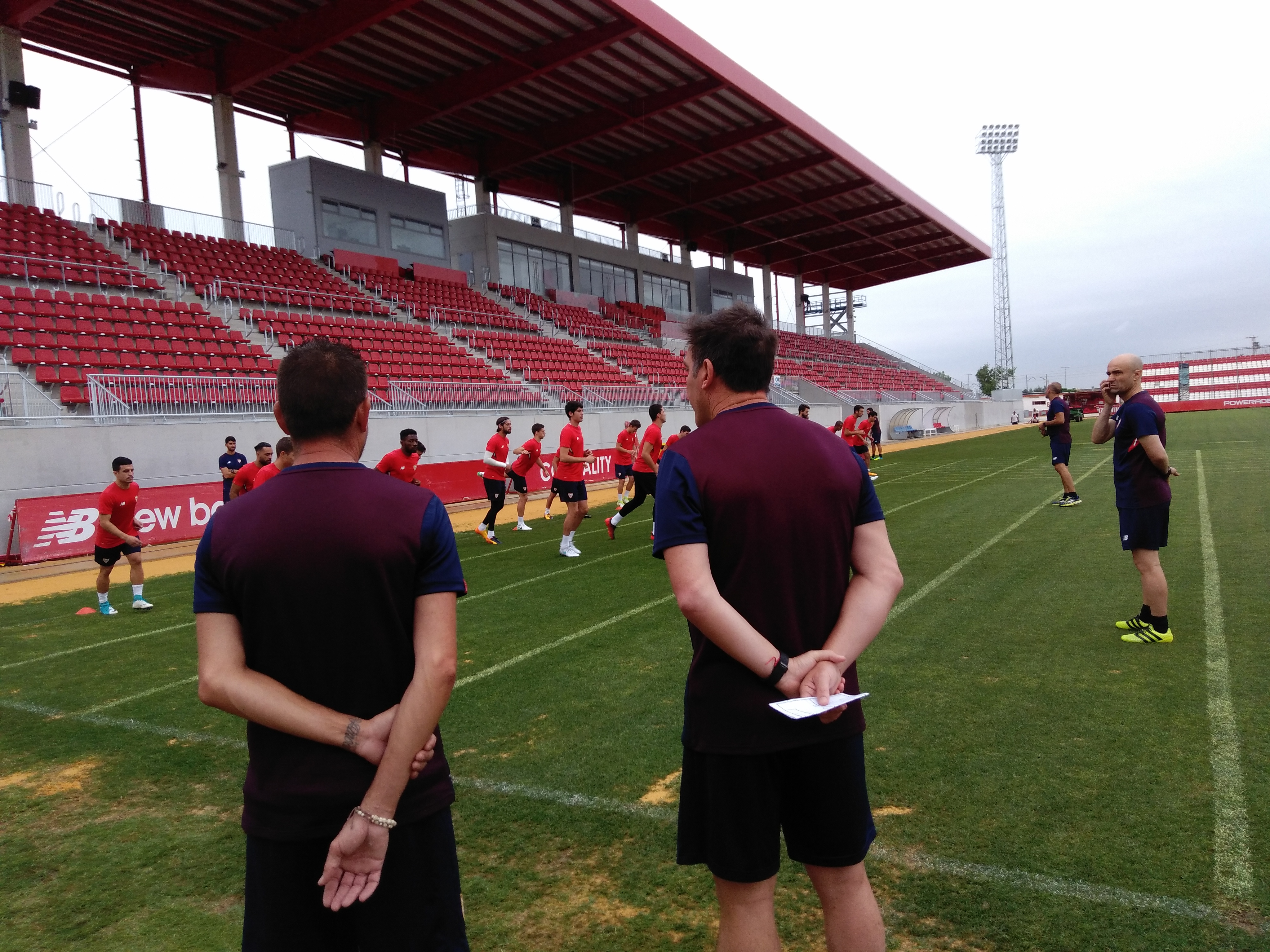 Berizzo, in the first team's training