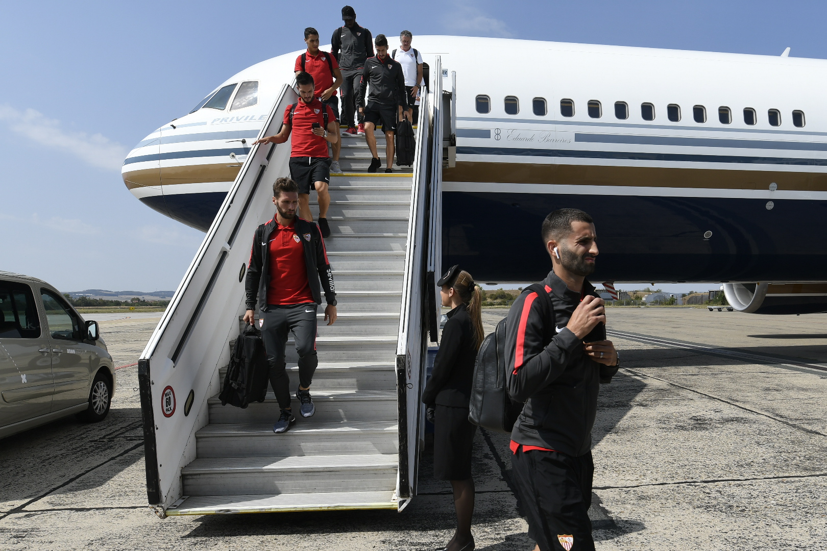 Sevilla arrive at Brno Airport