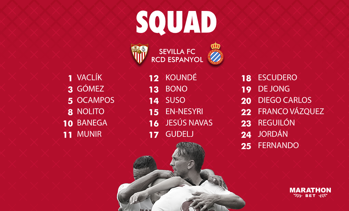 Squad to face RCD Espanyol 