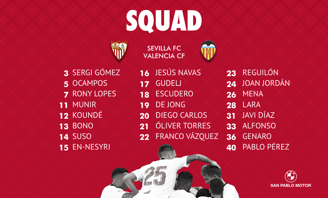 Squad to face Valencia CF