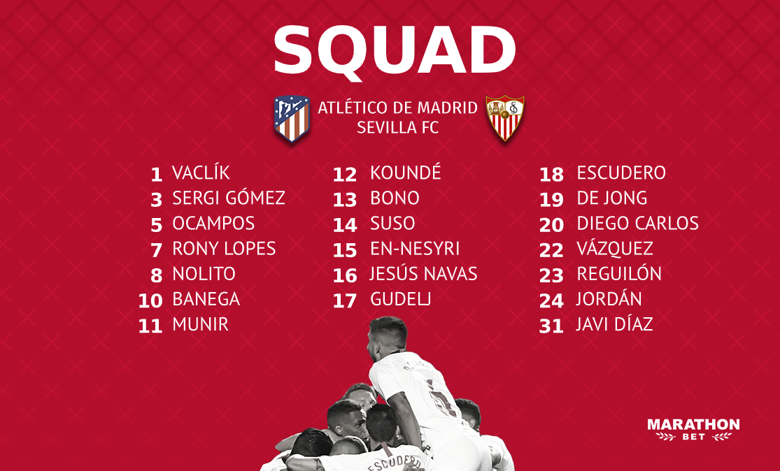 Squad to travel to face Atlético de Madrid 