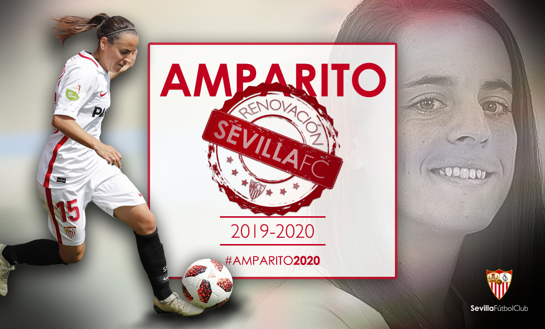 Amparito Delgado, jugadora del primer equipo femenino del Sevilla FC, continuará una temporada más con el equipo sevillista