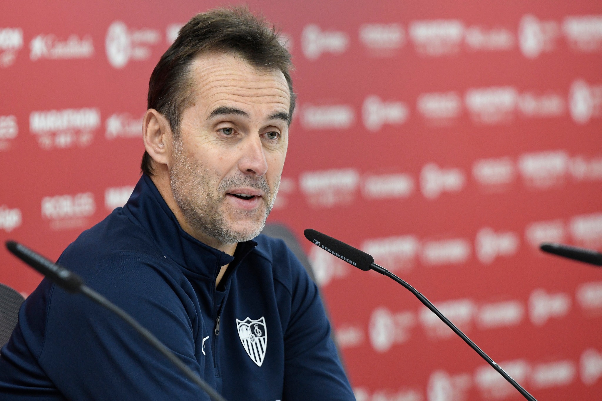 Julen Lopetegui during the press conference before Athletic Club 