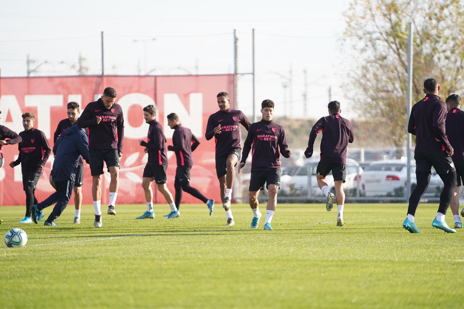 Entrenamiento del Sevilla FC el 13 de enero 