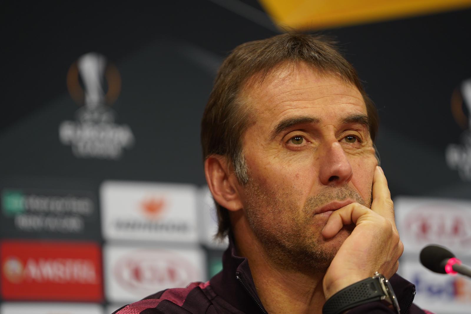 Julen Lopetegui during the press conference before CFR Cluj
