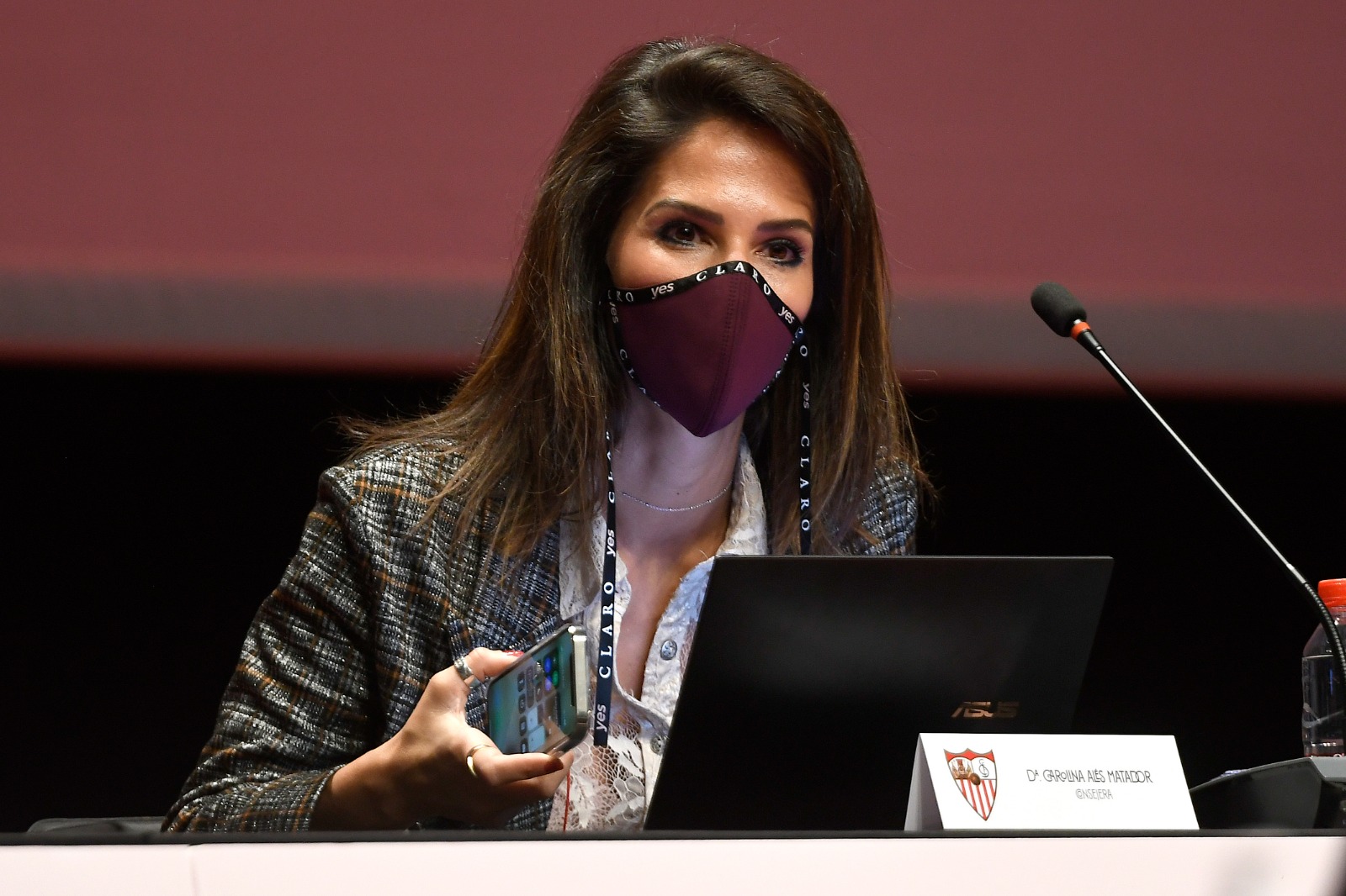 Carolina Alés, en la Junta General de Accionistas de 2020