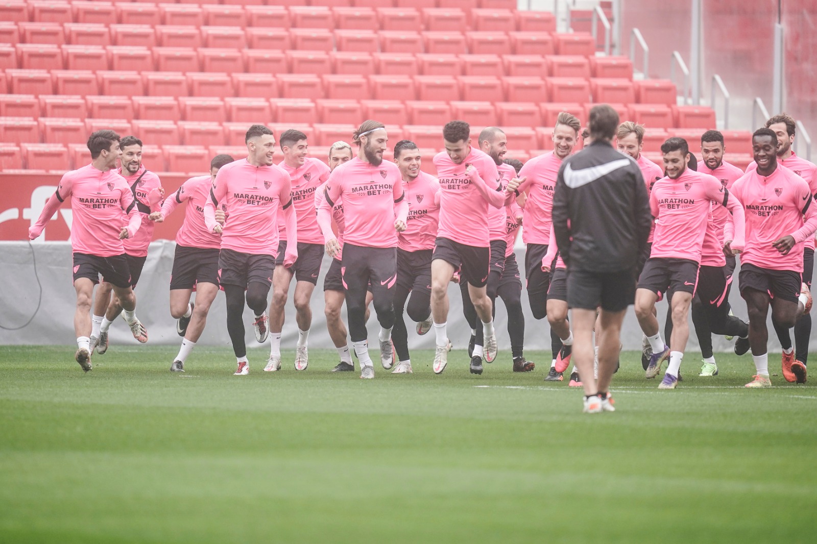 Entrenamiento del Sevilla FC el 18 de diciembre