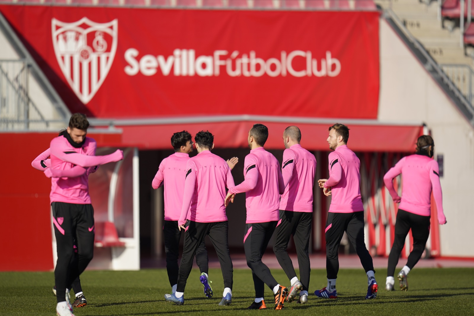 Entrenamiento del Sevilla FC el 14 de enero