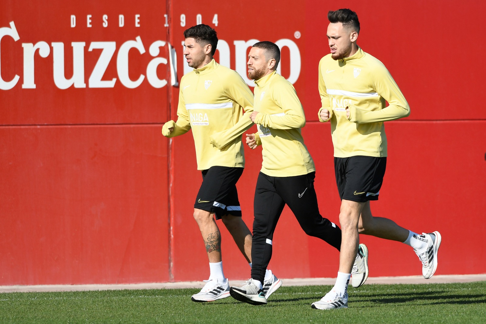 Entrenamiento del Sevilla FC el 20 de enero