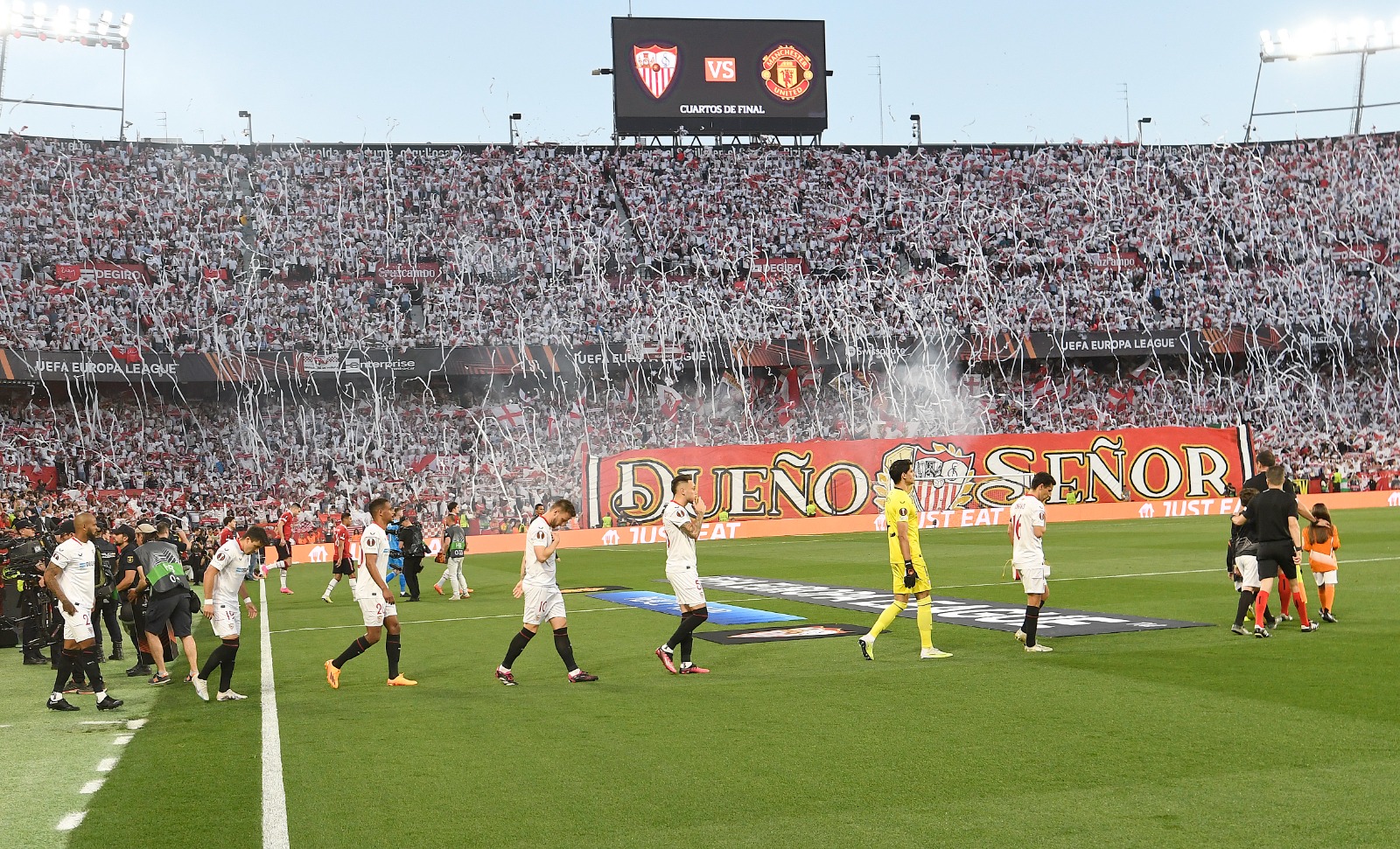 Estadio Ramón Sánchez-Pizjuán en el partido ante el Manchester United