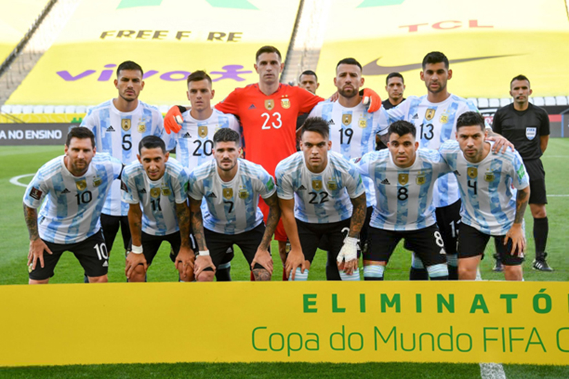 Imagen del once de Argentina ante Brasil