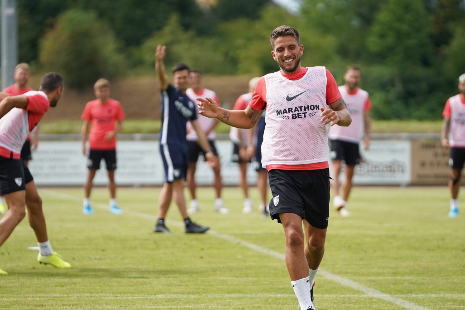 Carriço in training for Sevilla FC