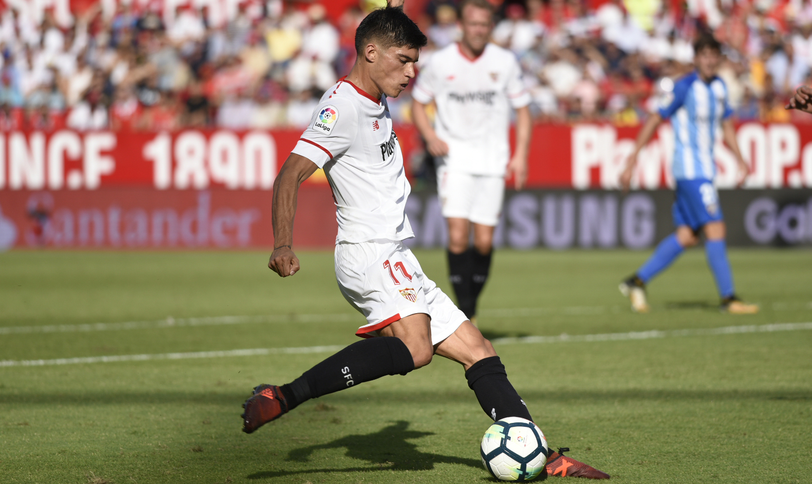 Joaquín Correa del Sevilla FC ante el Málaga CF