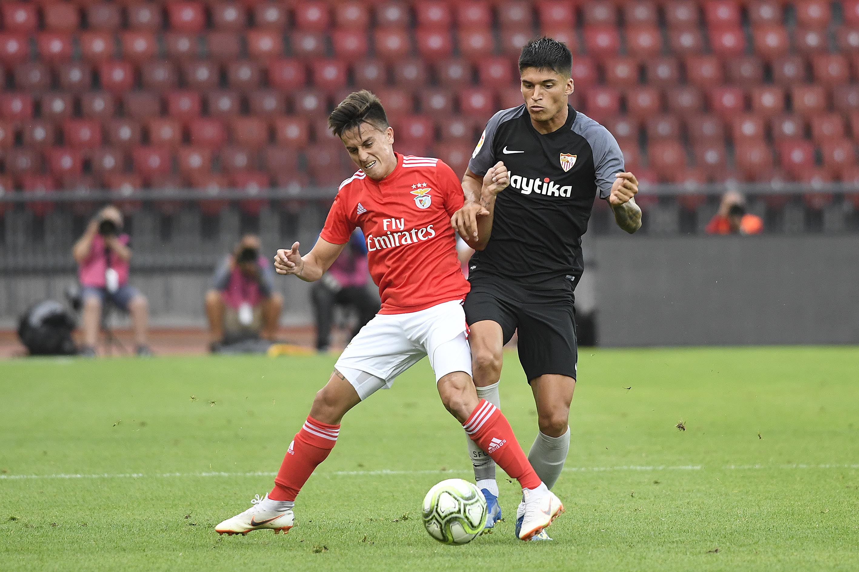 Correa playing in a friendly against Benfica
