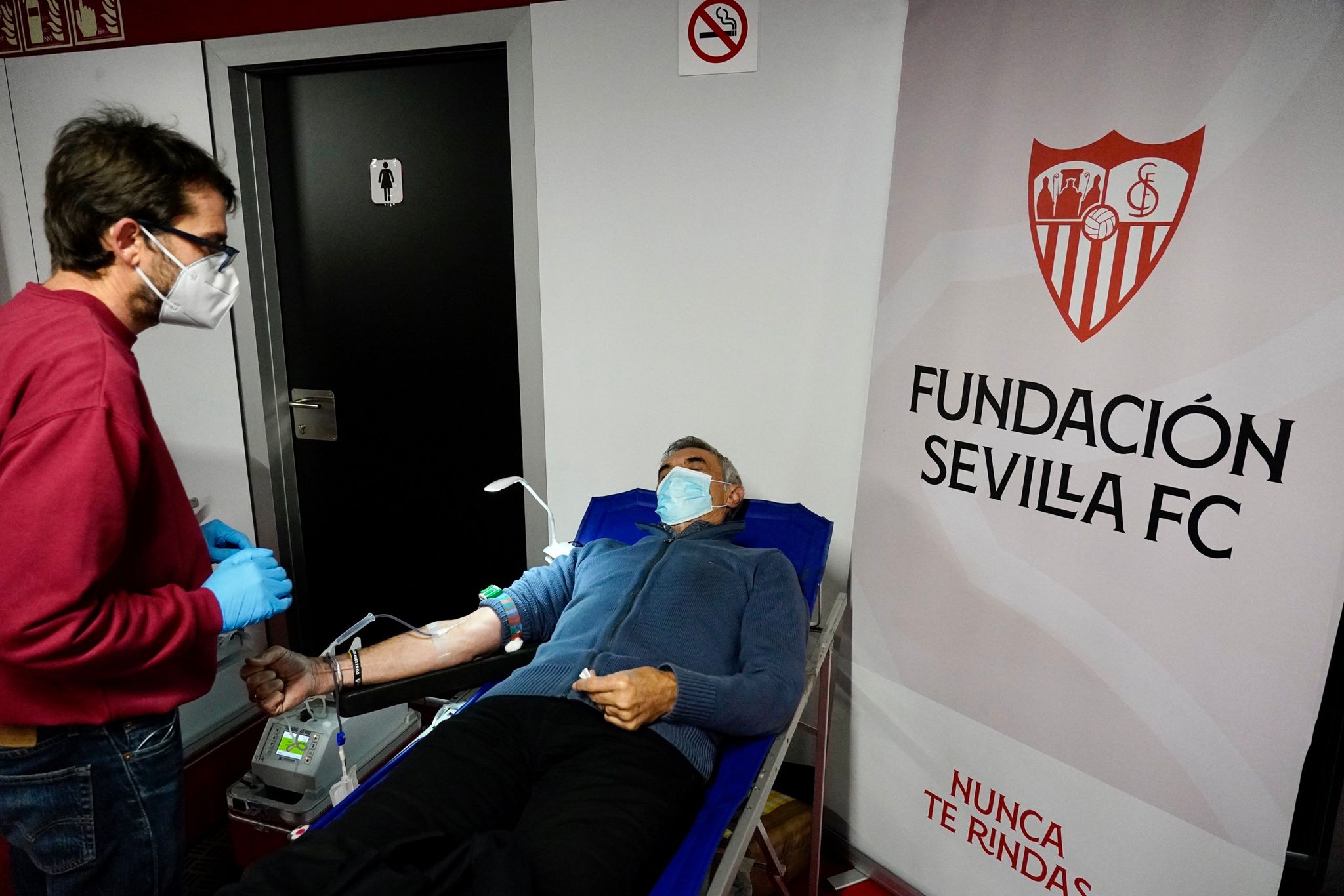 Donación de sangre en el Ramón Sánchez-Pizjuán