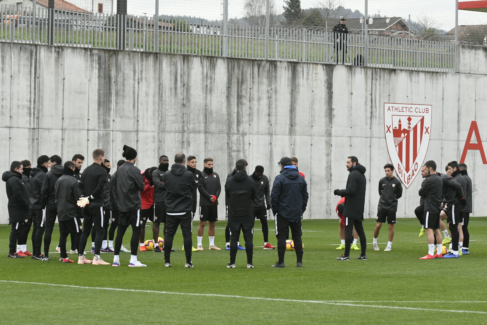 Entrenamiento del Sevilla FC en Lezama