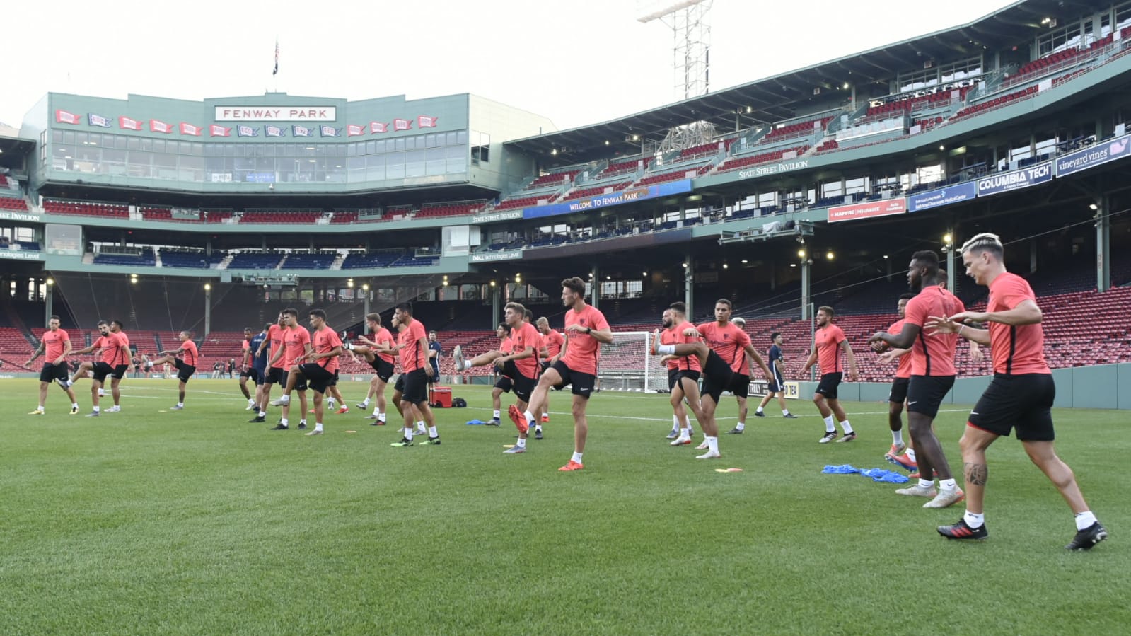 Entrenamiento del Sevilla FC en Boston