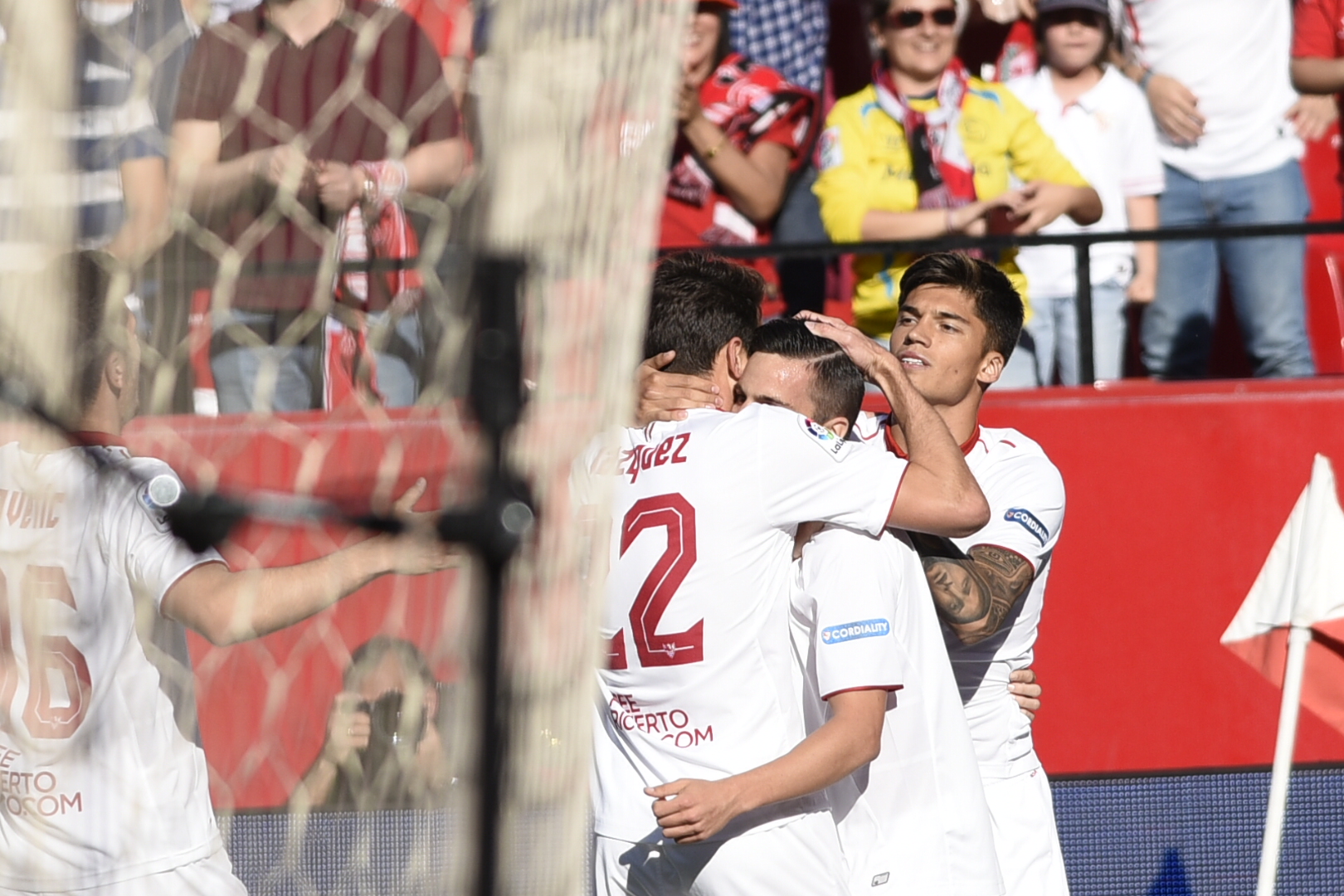 Gol del Sevilla FC ante el Deportivo