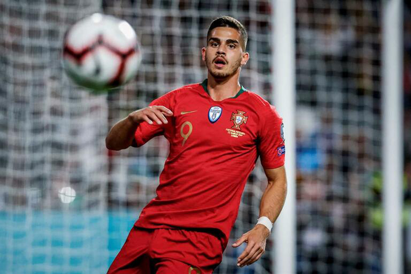 André Silva of Sevilla FC with Portugal