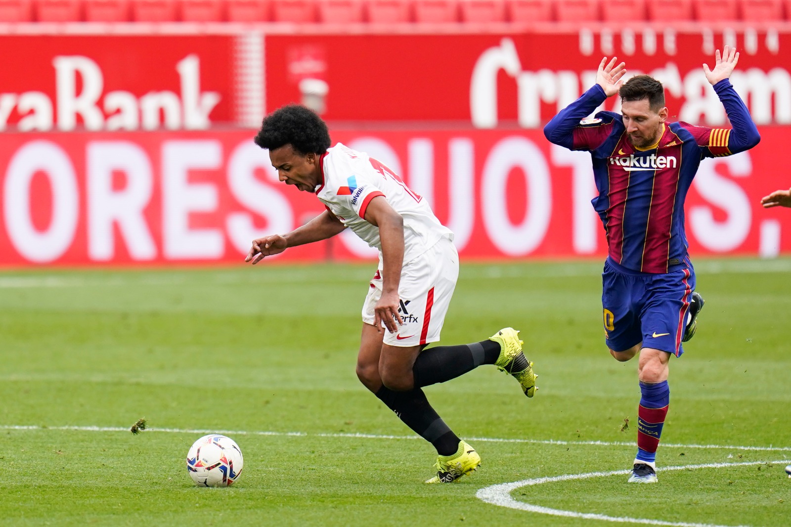 Sevilla FC's Koundé against FC Barcelona