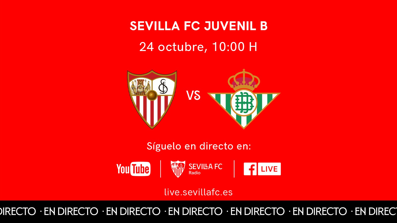 Derbi de Liga Nacional Juvenil en Sevilla FC TV
