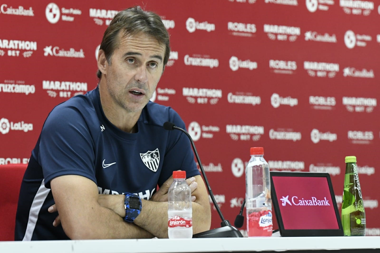 Julen Lopetegui at the Real Sociedad pre-match press conference